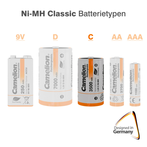 Set 2 Acumulatori C (R14) Reincarcabili Camelion Ni-MH 3500mAh, Capacitate Extrem de Mare, Pentru Jucarii Puternice, Aparate Foto, Echipamente Profesionale, Blister [5]