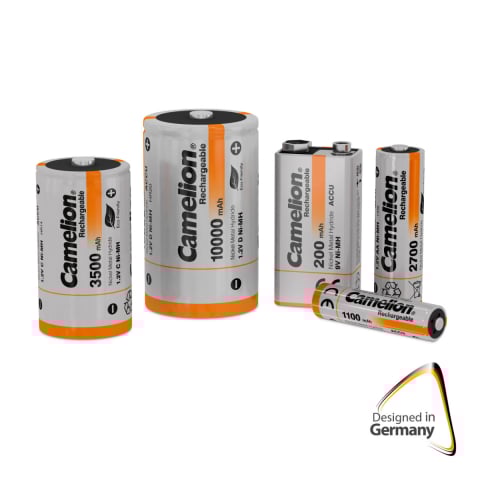 Set 2 Acumulatori D (LR20) Reincarcabili Camelion Ni-MH 10000mAh, Preincarcati, Capacitate Ultra-Mare, Pentru Jucarii Mari, Echipamente Puternice, Lanterne, Blister [5]