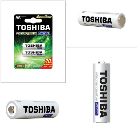 Set 2 Baterii Acumulatori Toshiba AA Reincarcabile, 2600 mAh, Ready To Use, Pentru Dispozitive cu Consum Mare, Cu Ciclu Lung de Viata [4]