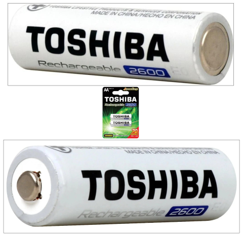Set 2 Baterii Acumulatori Toshiba AA Reincarcabile, 2600 mAh, Ready To Use, Pentru Dispozitive cu Consum Mare, Cu Ciclu Lung de Viata [3]