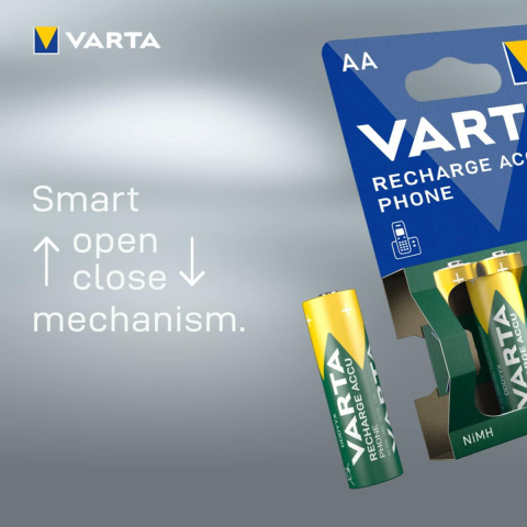 Set 2 Baterii Acumulatori Varta AAA Reincarcabile, 800 mAh, Cu Tehnologie Ready to Use, Pentru Dispozitive Casnice si Electronice Personale, Cu Auto-descarcare Foarte Redusa [4]