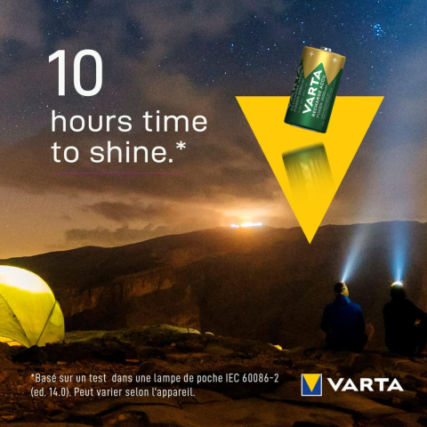 Set 2 Baterii Acumulatori Varta R14/C Reincarcabile, 3000 mAh, Cu Auto-descarcare Foarte Redusa, Pentru Dispozitive cu Consum Mare, Gata de Folosit Imediat [4]