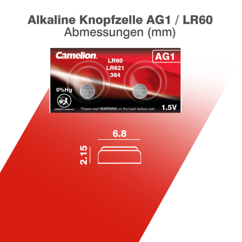 Set 2 Baterii Alcaline Buton AG1 LR621 1.5V, pentru Ceasuri, Telecomenzi, Termometre, Fara Mercur [4]