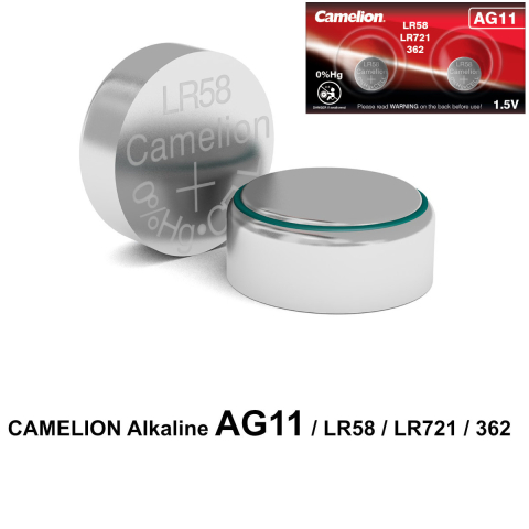 Set 2 Baterii Alcaline Buton AG11 LR721 1.5V pentru Calculatoare, Jucarii, Telecomenzi, Subtiri 1.6mm [1]