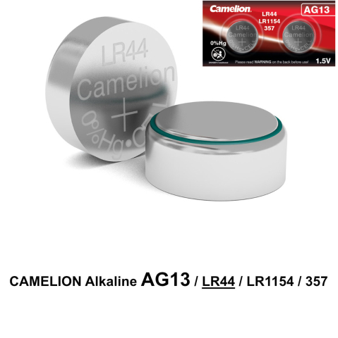 Set 2 Baterii Alcaline Buton AG13 LR44 1.5V 140mAh, pentru Calculatoare, Jucarii, Aparate Medicale, Autonomie Maxima [1]