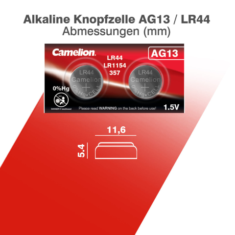 Set 2 Baterii Alcaline Buton AG13 LR44 1.5V 140mAh, pentru Calculatoare, Jucarii, Aparate Medicale, Autonomie Maxima [3]