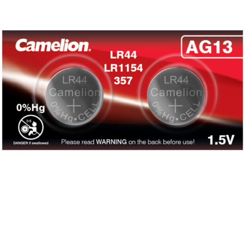 Baterii Butoni - Set 2 Baterii Alcaline Buton AG13 LR44 1.5V 140mAh, pentru Calculatoare, Jucarii, Aparate Medicale, Autonomie Maxima