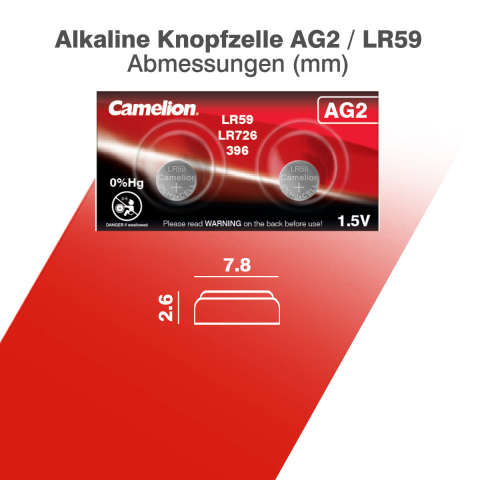 Set 2 Baterii Alcaline Buton AG2 LR726 1.5V 30mAh, pentru Calculatoare, Jucarii, Telecomenzi Subtiri [4]