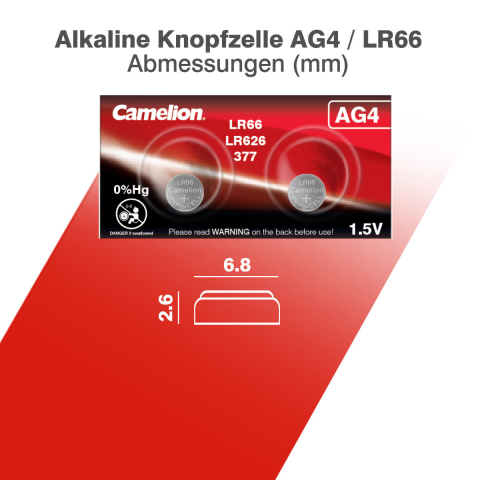 Set 2 Baterii Alcaline Buton AG4 LR626 1.5V 50mAh, pentru Calculatoare, Jucarii, Dispozitive Medicale Subtire [4]