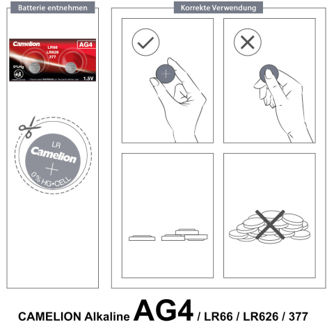 Set 2 Baterii Alcaline Buton AG4 LR626 1.5V 50mAh, pentru Calculatoare, Jucarii, Dispozitive Medicale Subtire [5]