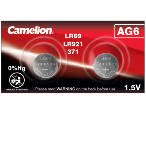 Baterii ceas alcaline - Set 2 Baterii Alcaline Buton AG6 LR921 1.5V 45mAh, pentru Calculatoare, Jucarii, Dispozitive Medicale, Dimensiuni 9.5x2.1mm