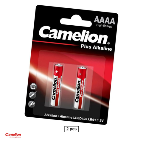 Energy - Set 2 baterii alcaline Camelion AAAA LR61, 1.5 V, 8.3 x 42.5 mm, in blister