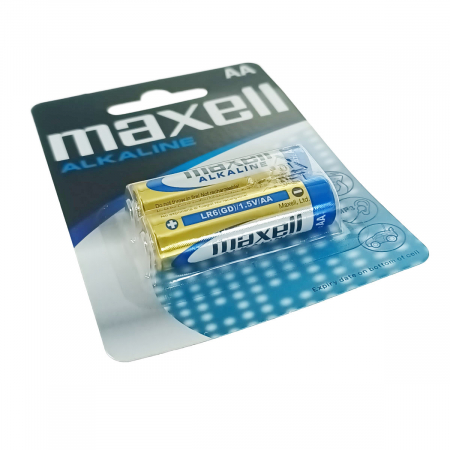 Set 2 baterii alcaline LR06 tip AA, Maxell, in blister [1]