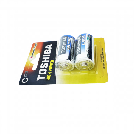 Set 2 baterii alcaline LR14, Toshiba High Power C, 1.5V, in blistere [3]