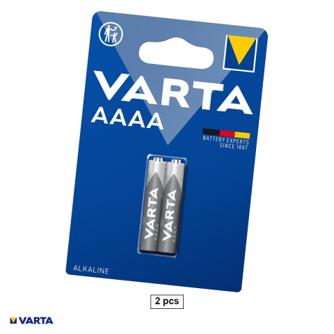 Energy - Set 2 baterii alcaline VARTA AAAA LR61 tip 4061, 1.5 V, 8.3 x 42.5 mm, in blister