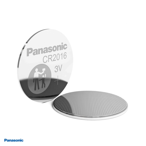 Set 2 baterii litiu Panasonic CR2016, litiu - dioxid de mangan, 3 V, 90 mAh, 20 x 1.6 mm, in blister [3]
