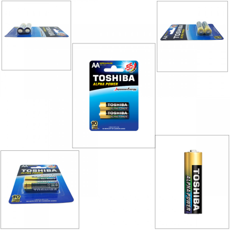 Set 2 baterii LR06 Super Alcaline, Toshiba Alpha Power AA, 1.5V, in blister [3]