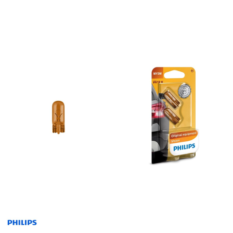 Set 2 becuri auto Philips, tip WY5W, 12V 5W, 30 lm, pentru semnalizator lateral [3]
