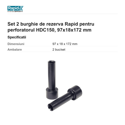 Set 2 burghie de rezerva Rapid pentru perforatorul HDC150, 97x18x172 mm [2]