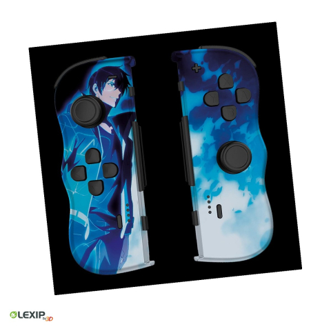 Gamepad wireless - Set 2 controllere wireless Lexip Twinpads Sung Jin-Woo, Solo Leveling, pentru Nintendo Switch si Switch 2, giroscop pe 6 axe, vibratie HD, pana la 10 ore, CRXLXTP0001