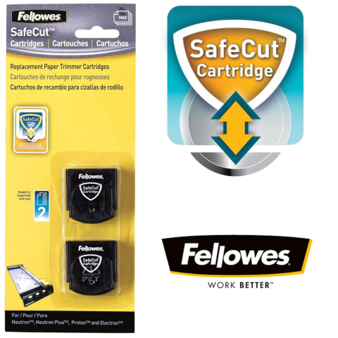 Set 2 cutite rotative drepte pentru ghilotina cu disc, Fellowes, inlocuire lama SafeCut, pentru trimmer rotativ [1]