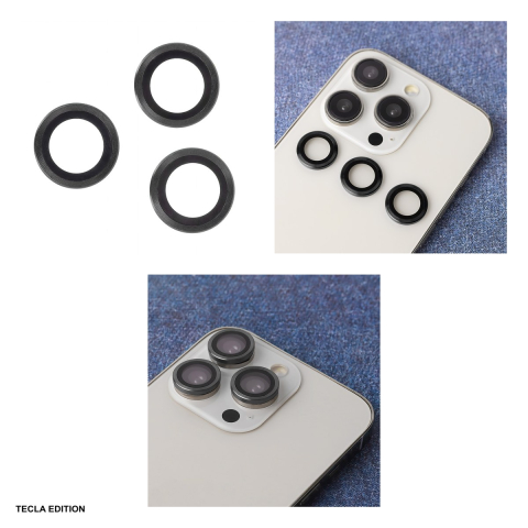 Set 2 folii protectie camera, cu rama neagra, pentru Apple iPhone 13 Mini / iPhone 13 [3]
