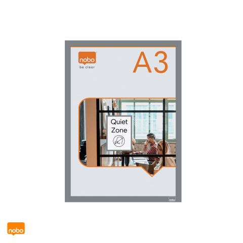 Set 2 rame magnetice autoadezive Nobo A3, argintii, 325x450x10 mm [5]