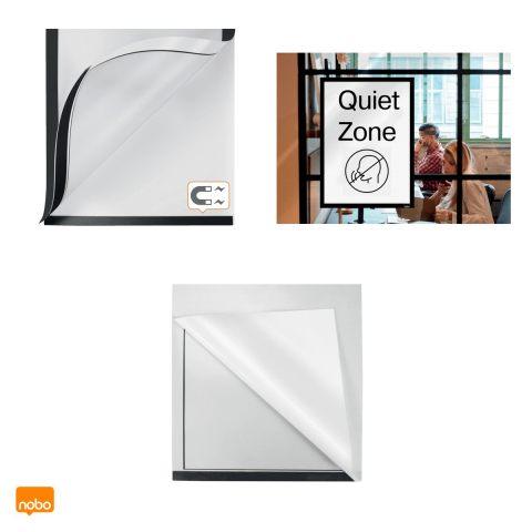 Set 2 rame magnetice autoadezive Nobo A3, negre, 325x450x10 mm [3]