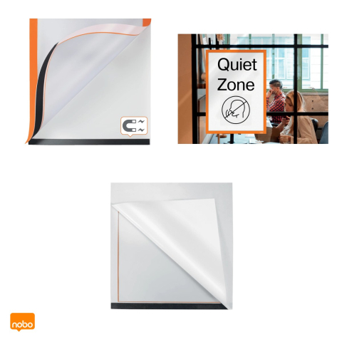 Set 2 rame magnetice autoadezive Nobo A3, portocalii, 325x450x10 mm [3]