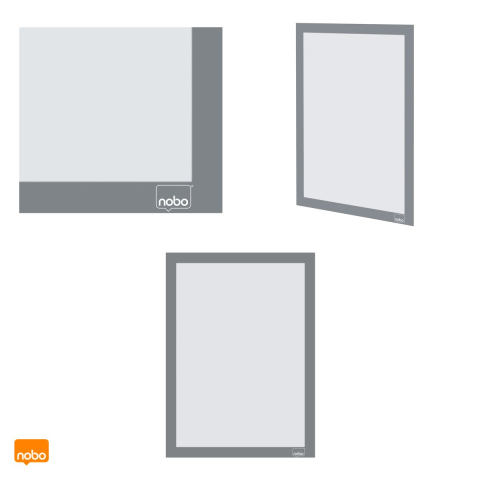 Set 2 rame magnetice autoadezive Nobo A4, argintii, 235x325x5 mm [4]