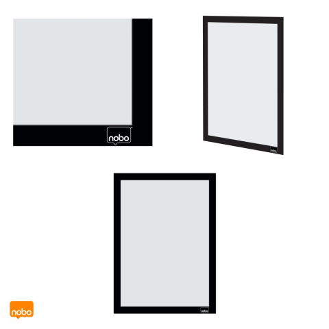 Set 2 rame magnetice autoadezive Nobo A4, negre, 235x325x5 mm [4]