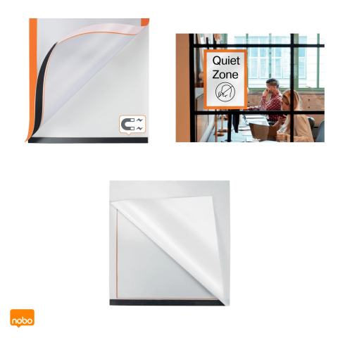 Set 2 rame magnetice autoadezive Nobo A4, portocalii, 235x325x5 mm [3]