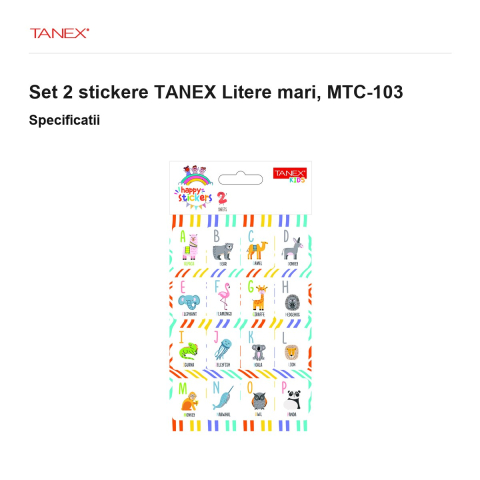 Set 2 stickere TANEX Litere mari, MTC-103 [2]