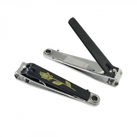 Set 2 unghiere de dimensiuni diferite, cu pila, J3-V5 00033, argintiu cu negru [1]