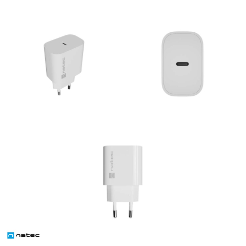 Set 2 x incarcator de retea Natec Ribera 1 x USB-C, 20 W, Power Delivery 3.0 si PPS, alb, NUC-2394 [3]
