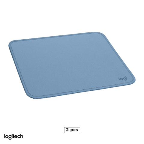 Design - Set 2 x mousepad Logitech Mouse Pad Studio Series, 230 x 200 x 2 mm, strat anti-varsare, baza antiderapanta din cauciuc natural, albastru-gri, 956-000051
