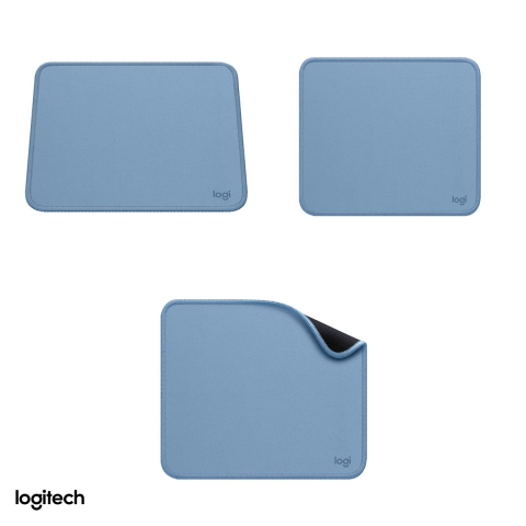 Set 2 x mousepad Logitech Mouse Pad Studio Series, 230 x 200 x 2 mm, strat anti-varsare, baza antiderapanta din cauciuc natural, albastru-gri, 956-000051 [3]