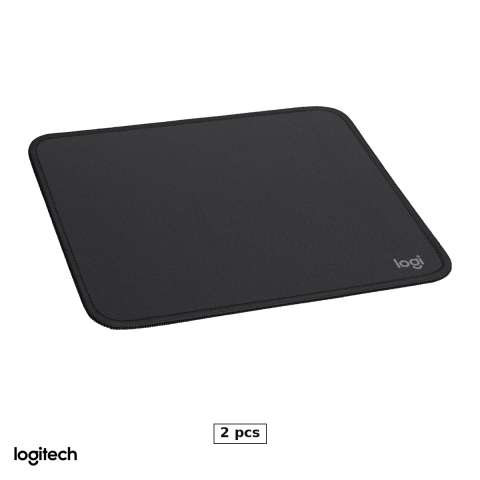 Design - Set 2 x mousepad Logitech Mouse Pad Studio Series, 230 x 200 x 2 mm, strat anti-varsare, baza antiderapanta din cauciuc natural, grafit, 956-000049
