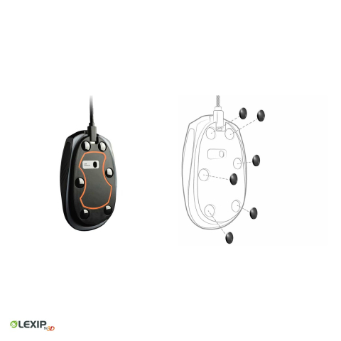 Set 2 x set 6 patine ceramice Lexip MO42 pentru mouse, se lipesc peste patinele existente, pastile autoadezive dublu-fata incluse, JVAPCM00602 [3]