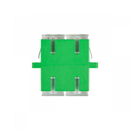 Set 20 adaptoare retea fibra optica cu conectori SC/APC, Lanberg 43365, SM DUPLEX, capace transparente, verzi [4]