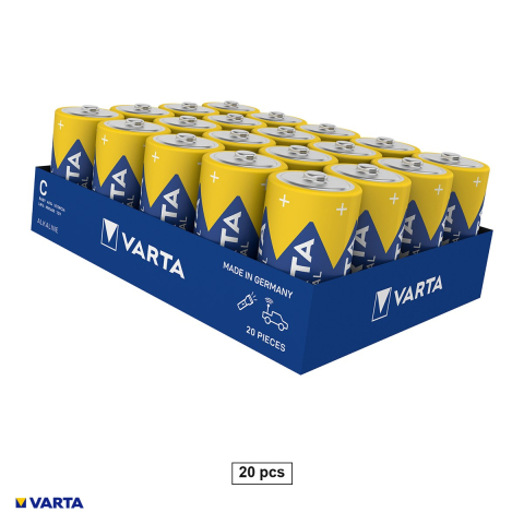 Energy - Set 20 baterii alcaline VARTA C LR14, 1.5 V, 26.2 x 50 mm, in cutie