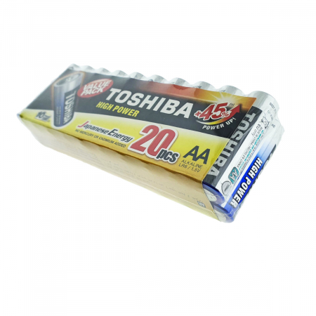 Set 20 baterii LR06 alcaline, Toshiba High Power AA, 1.5V, infoliate [5]