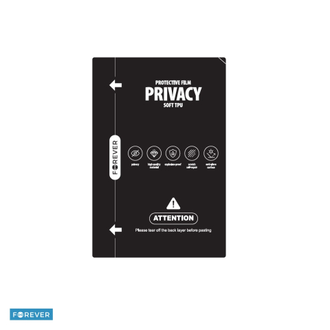 Plottere si aparate de croit folii - Set 20 folii de protectie ecran anti-soc si privacy, Forever, pentru aparatul de taiat folii, de aplicat pe telefoane si ceasuri