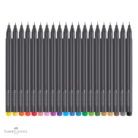 Set 20 linere Faber-Castell Grip 0.4 mm, forma ergonomica triunghiulara, cerneala lavabila [3]