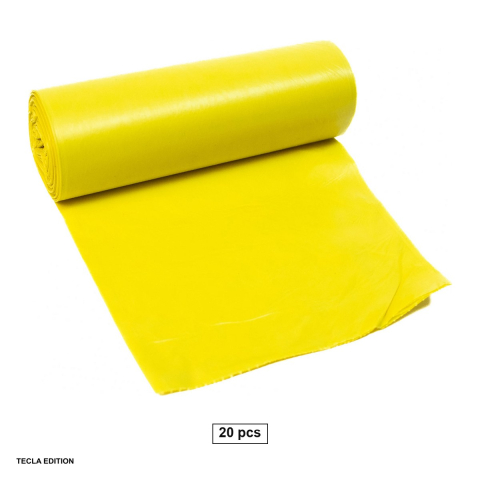 Menaj - Set 20 saci menajeri, capacitate 60 l, galbeni, la rola