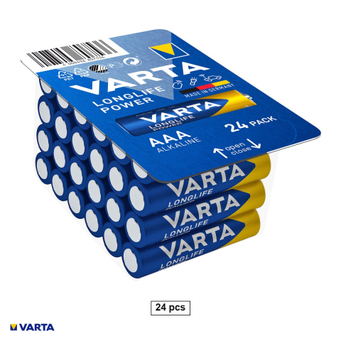 Energy - Set 24 baterii alcaline VARTA AAA LR03, 1.5 V, 10.5 x 44.5 mm, in blister
