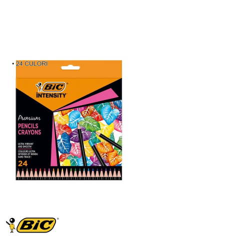 Set 24 creioane colorate Bic Intensity Premium, corp triunghiular ergonomic, pentru adulti si copii [2]