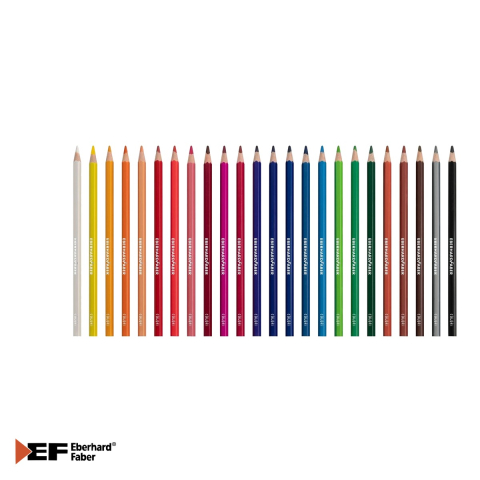 Set 24 creioane colorate plastic Eberhard Faber, hexagonale fara lemn, mina 3 mm rezistenta, pentru scoala si desen [4]
