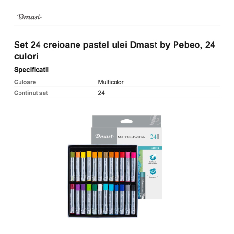 Set 24 creioane pastel ulei Dmast by Pebeo, 24 culori [2]