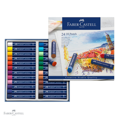 Set 24 creioane ulei pastel Faber-Castell, pigmentare inalta, pentru tehnici artistice [3]
